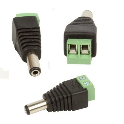 [DCMA] Conector National jack 2.1mm x 5.5mm macho con bornera