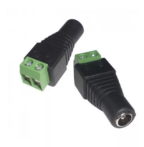 Conector National jack 5.5mm x 2.1mm hembra con bornera